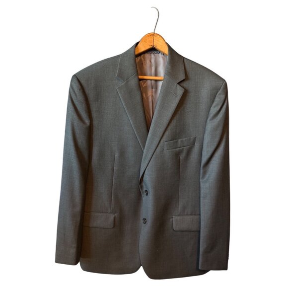 Lauren Ralph Laure Other - Lauren Ralph Lauren Gray Wool Blazer Two-Button Notch Lapel Lined Size 44S